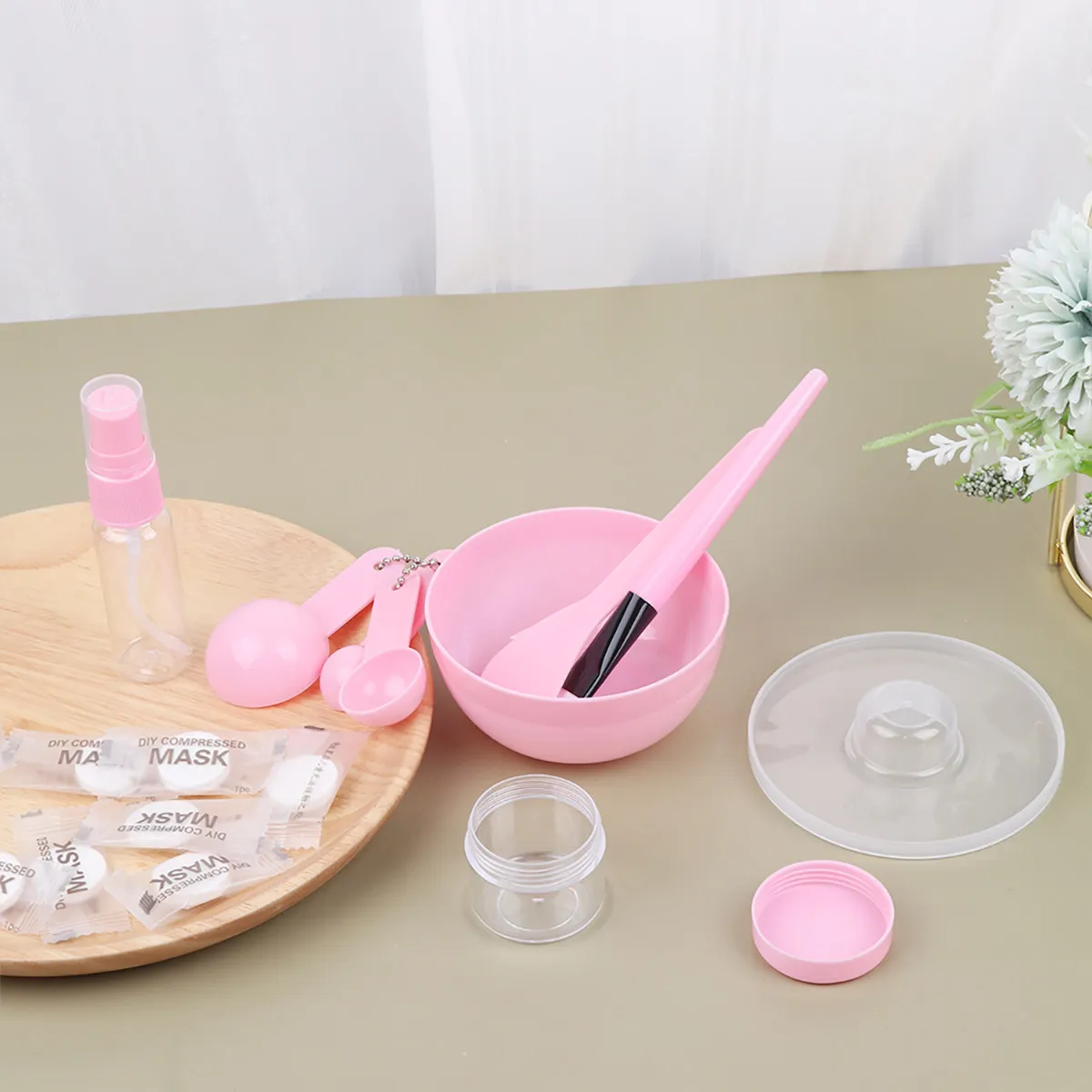 Kit de 50 Mascarillas Faciales Comprimidas para Mujer, Cuidado de la Piel, Hidratantes, Antiarrugas, Esenciales para Viaje, Suaves y Transpirables