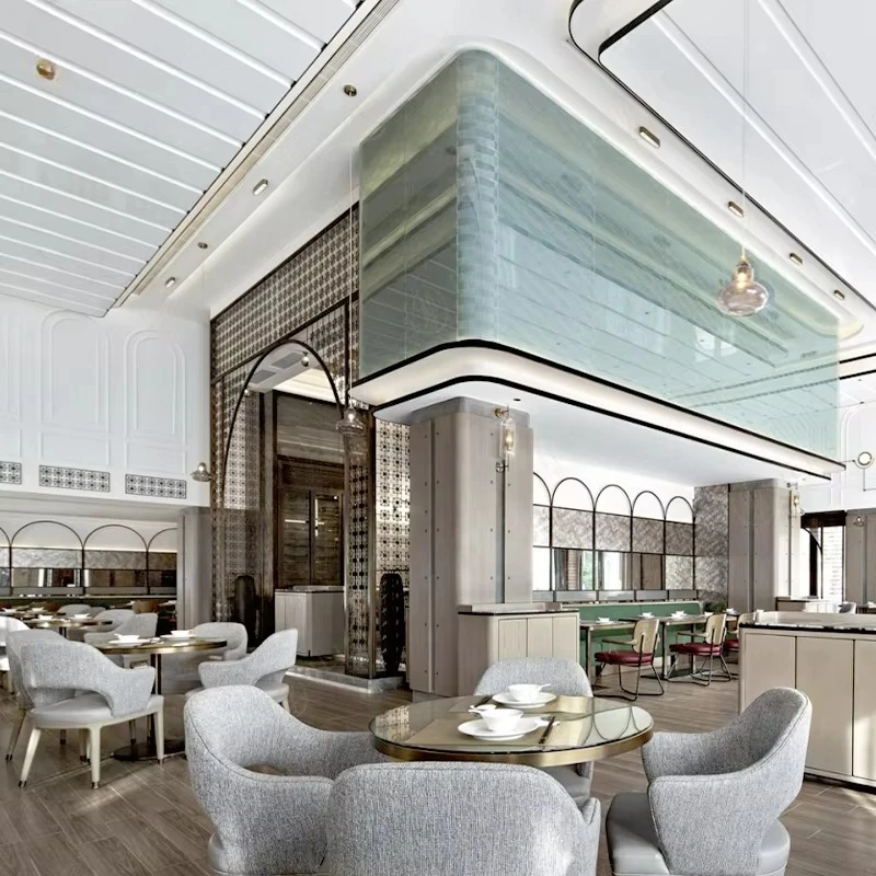 

Modern style hotel cafe bar theme stainless steel table and chair sofa card seat combination restaurant one-stop service