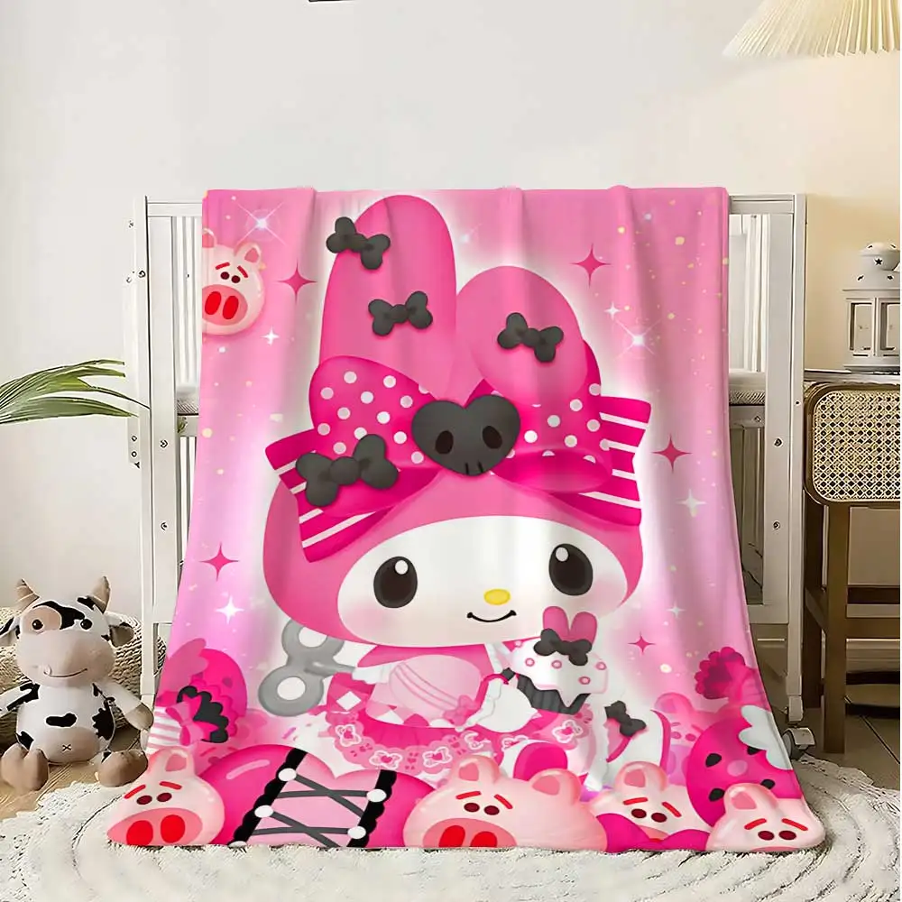 

Kawaii Pink Rabbit Bed Blanket for Living Room Warm Winter Blankets Home Bedroom Decoration Bedspread the Sofa Throw Decorative