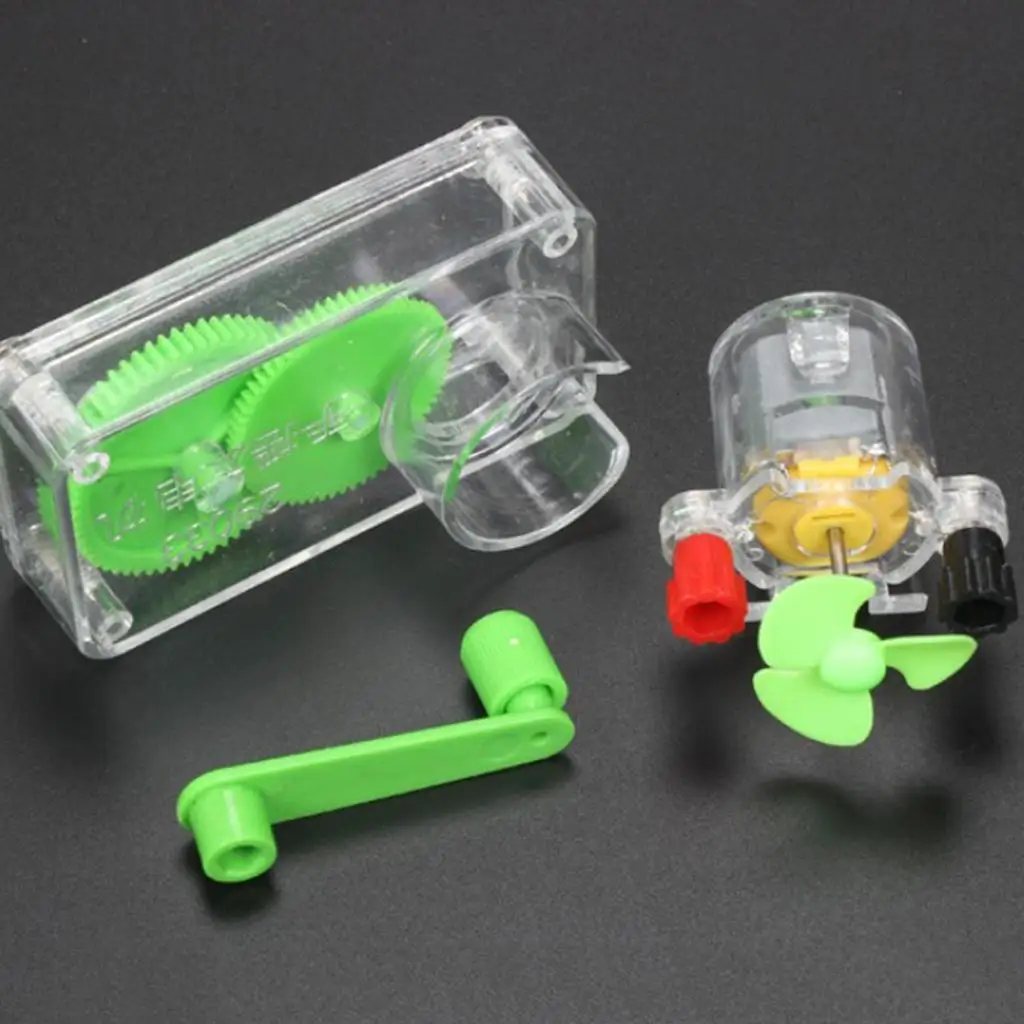 

Hand Crank Generator Plastic Educational Experiment Equipment DIY Dynamo Assemble Toy for Children Learning Activities