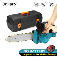 Drillpro 21V 10 Inch Brushless Chain Saw Cordless Mini Handheld Pruning Saw Portable Woodworking Electric Saw Cutting Tool