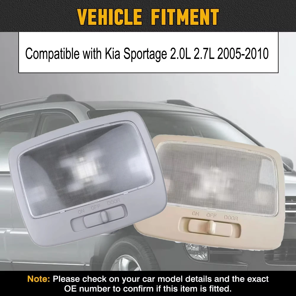 

Car Roof Reading Dome Light Interior Room Lamp For Kia Sportage 2.0L 2.7L 2005 2006 2007 2008 2009 2010 92830-1F500 928301F500