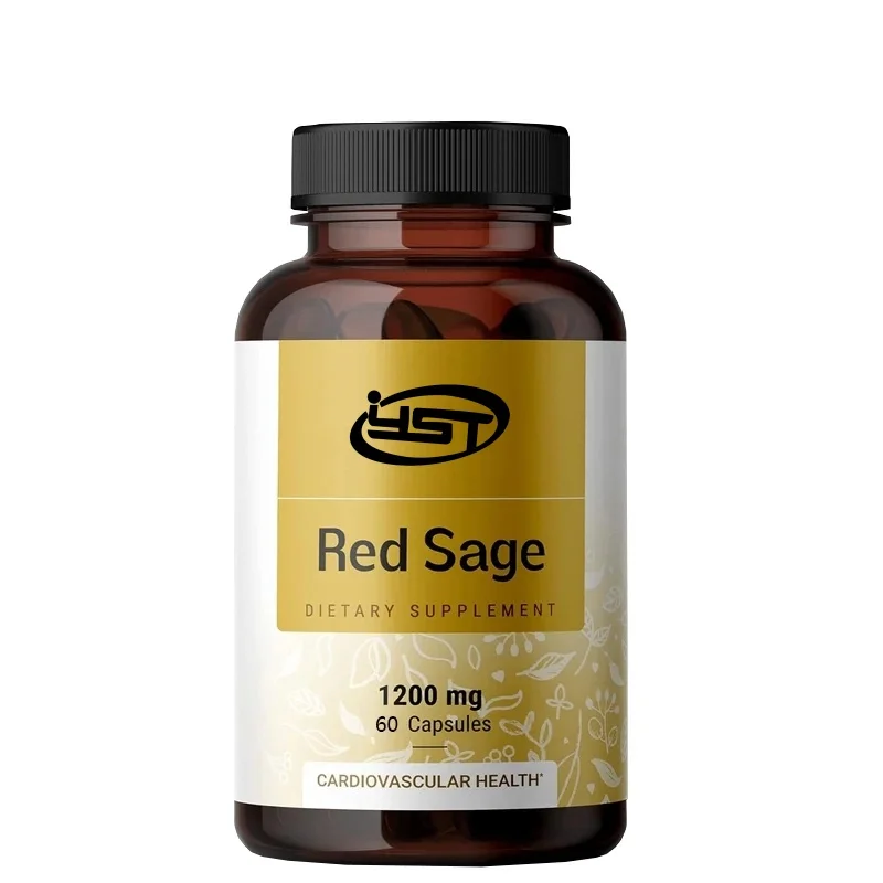 Red Sage Capsules - Organic Dan Shen Root Powder Supplement - Salvia Miltiorrhiza Pills -1200 milligrams, 60 vegetarian capsules