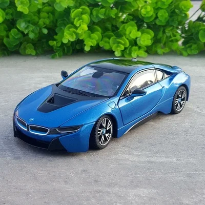 Modèle de voiture de sport en alliage BMW I8, 1:24 Diecasts, véhicules en métal jouets, collection de simulation élevée, cadeau de décoration