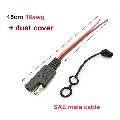 DIY SAE 12V 18AWG 15CM Power Automotive Extension Cable Male Female Plug Wire Connector Cable - Image 11