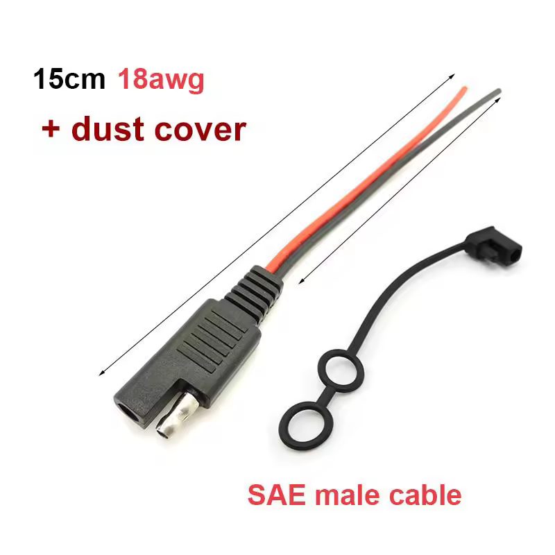 DIY SAE 12V 18AWG 15CM Power Automotive Extension Cable Male Female Plug Wire Connector Cable - Image 11