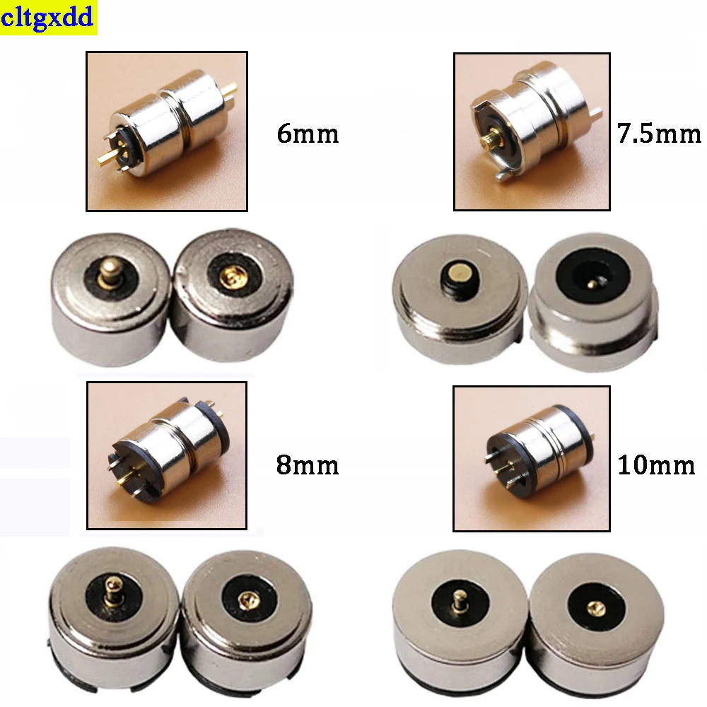 

cltgxdd 1Pair male and female magnetic DC charging magnet connector plug 6/7.5/8/10mm strong magnetic LED light power socket