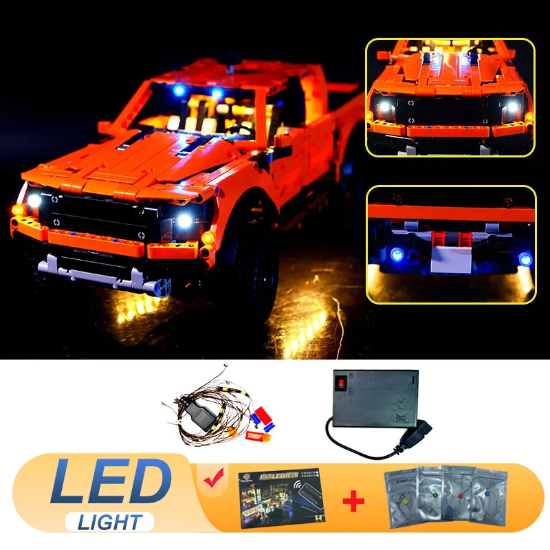 

Комплект светодиодных фонарей для LEGO 42126 F-150 High Tech Vehicle Pickup Car, подарок (не включает строительные блоки, кирпичи, наборы, модели)