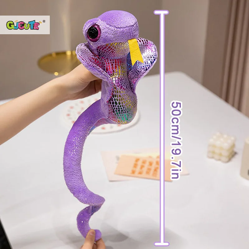 Muñeco de peluche de lentejuelas simuladas, juguetes suaves de serpiente multicolor, almohada divertida para decoración del hogar, regalos de cumpleaños, Año Nuevo