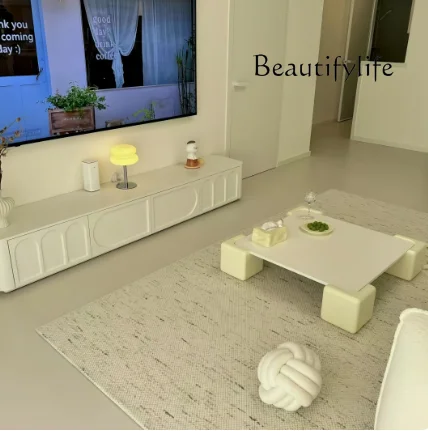 

HG Luxury Square Coffee Table Modern Minimalist French Premium Coffee Table Bedroom Glamour Table Basse Pour Salon