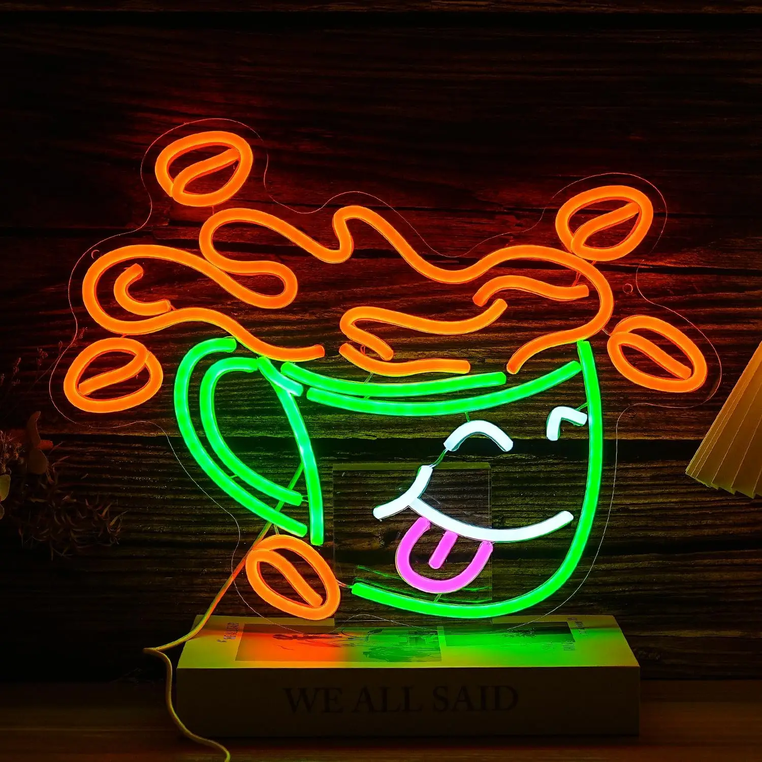 

Неоновая LED-вывеска Happy Coffee Cup для кафе, магазина, кухни, завтрак-бара, пекарни, дома, декора стен, с USB-питанием и регулировкой яркости