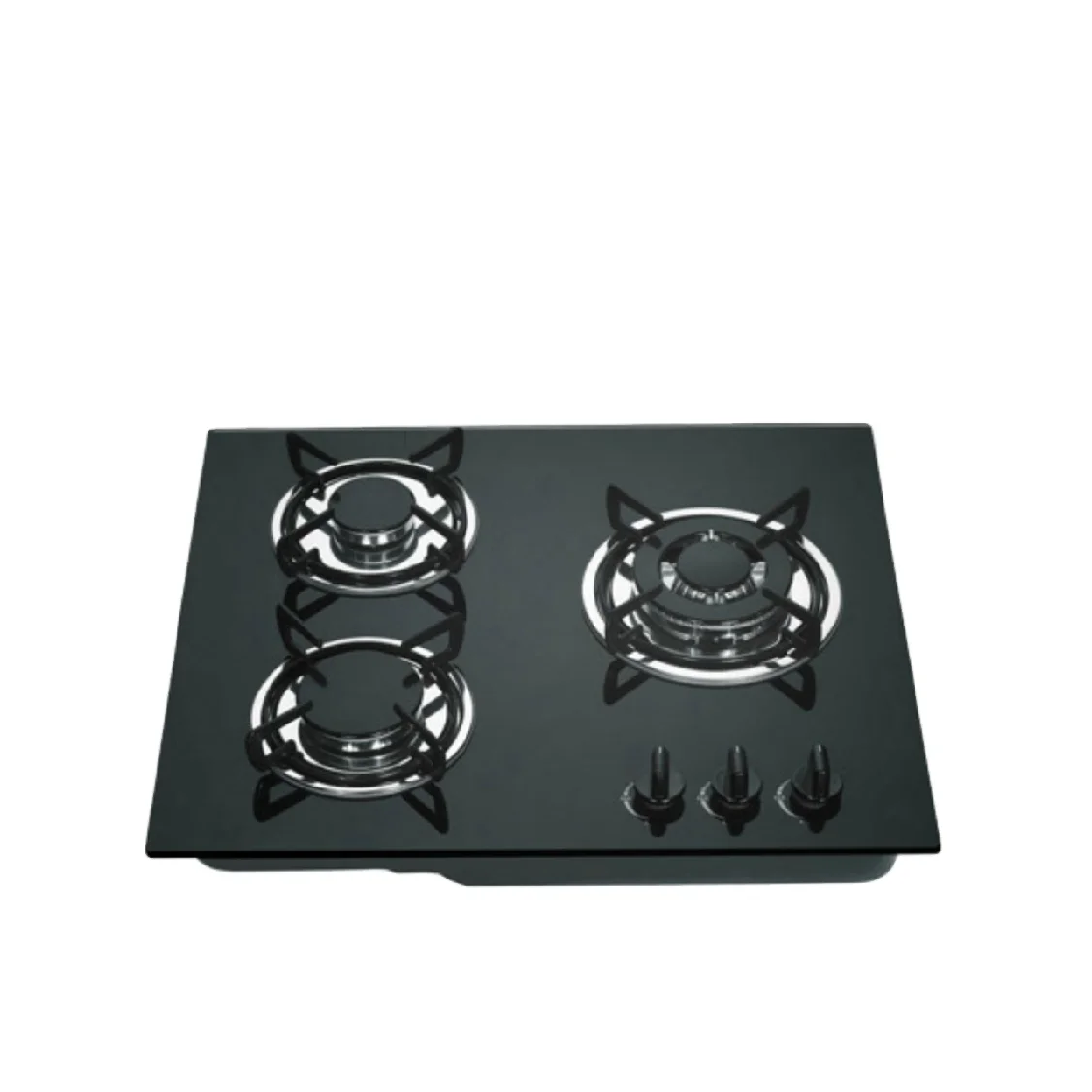 طباخ غاز مدمج بثلاث شعلات بسعر خاص لعام 2025 - فرن مطبخ من الفولاذ المقاوم للصدأ مع غطاء موقد من المينا للمطابخ الحديثة