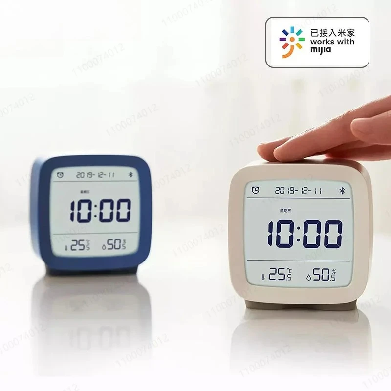

Youpin Smart Clock Bluetooth Alarm Clock Smart Control Temperature Humidity Display LCD Screen Adjustable Nightlight Gift Home