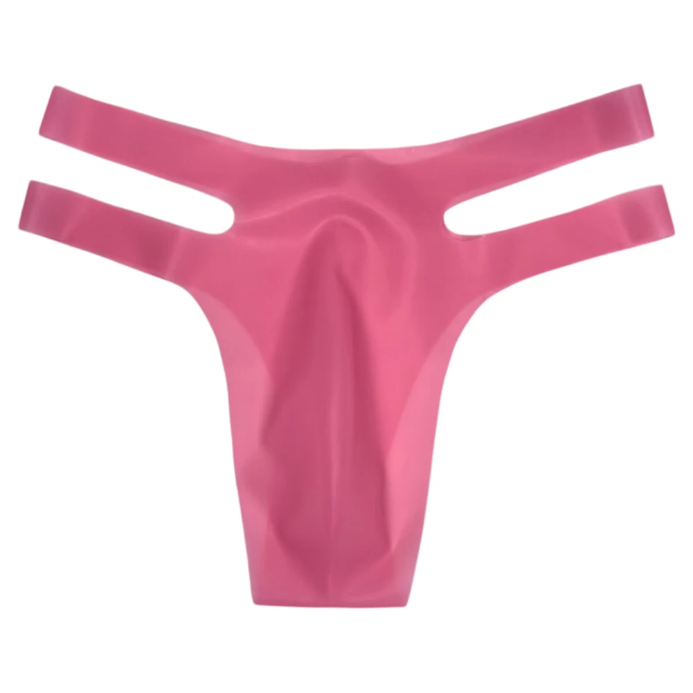 

Mens Latex Sexy Underwear Seamless Latex Bugle Pouch Thongs Erotic Mens Lingerie Elastic Sissy Panties Tight Male Gay