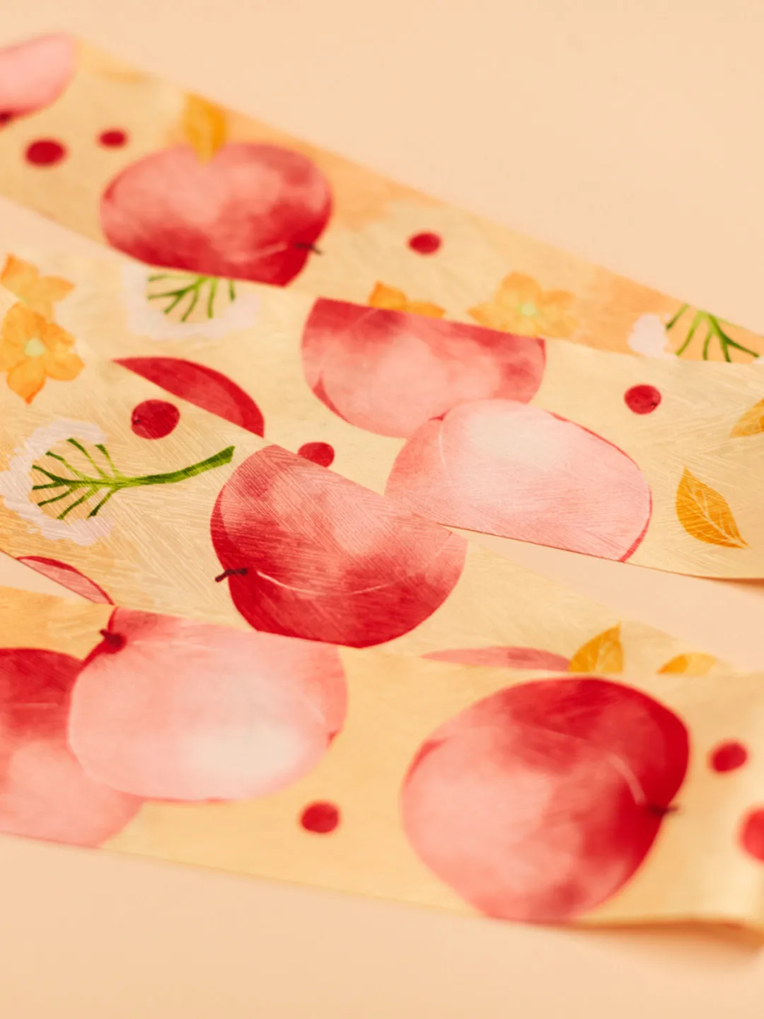 Sweet Fruit Long Silk Scarf Pink French Tie Bag Long Silk Scarf Tie Design Scarf Women Luxury