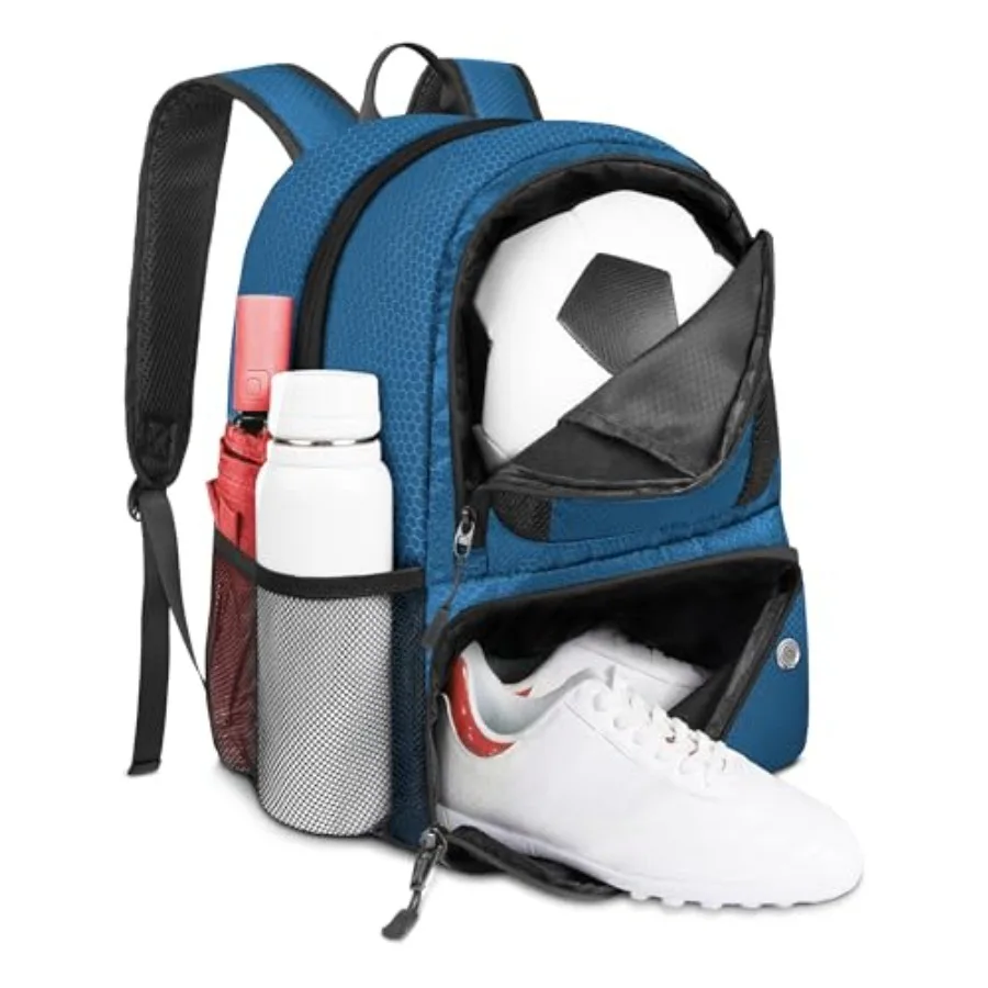 

Soccer BackpackSoccer Bag with Ball Holder Water resistant Sport Equipment Bags Fit Basketball Volleyball Football