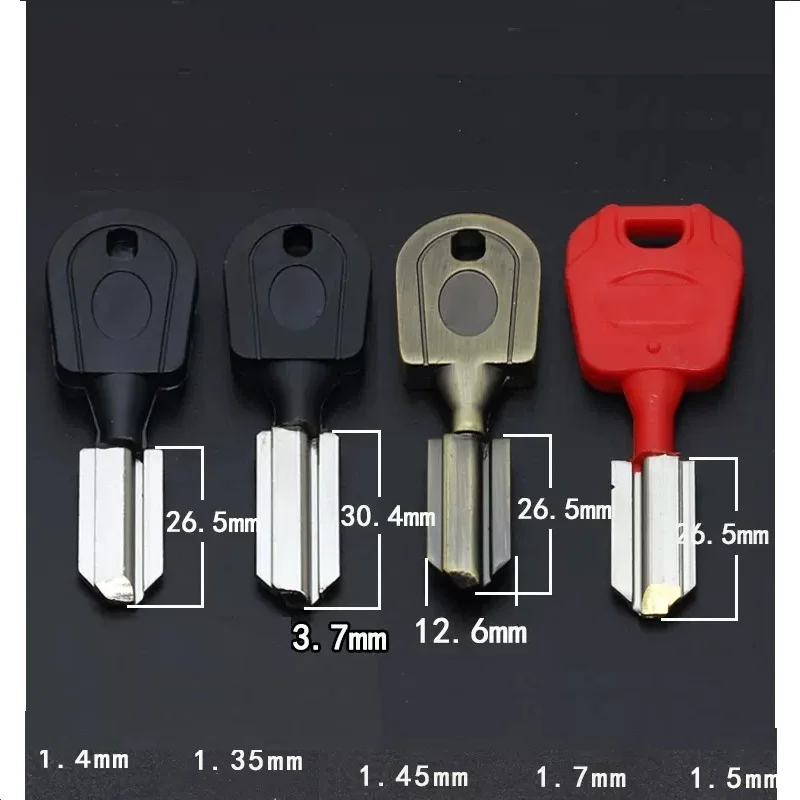 2pcs The Third Generation Rubber Anti theft Blank Key Slot Various Guard Door Lock Key Embryos