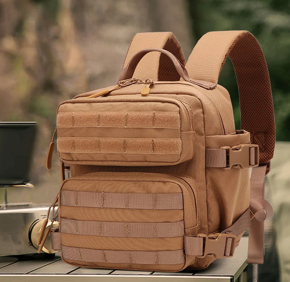 9L Sportrucksack MOLLE 3-Tage Bug Out Bag Mini Outdoor Pack für Damen Herren EDC Camping Wanderrucksack – Detail 2