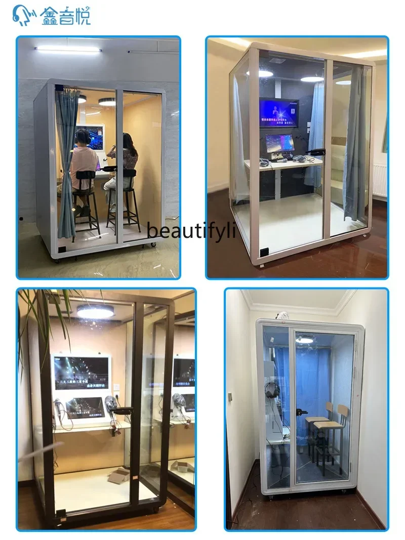 Room Home Mini K Bar Karaoke Machine Singing K Soundproof Glass Room Singing Bar Machine Family Room Mobile KTV