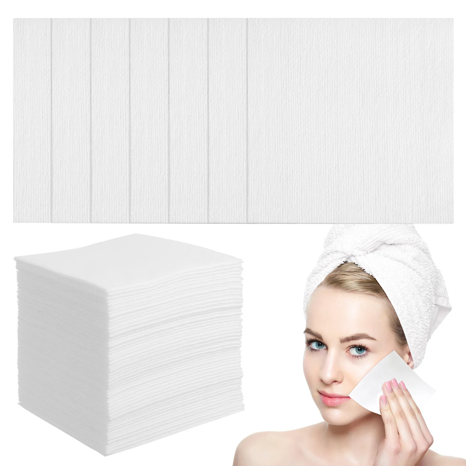 200 Pcs Sponge Disposable 200pcs Non-woven Sheet Paper Bag Makeup Remover (10×10cm- ) Baby Towel Lint 1000X1000X010CM Gauze