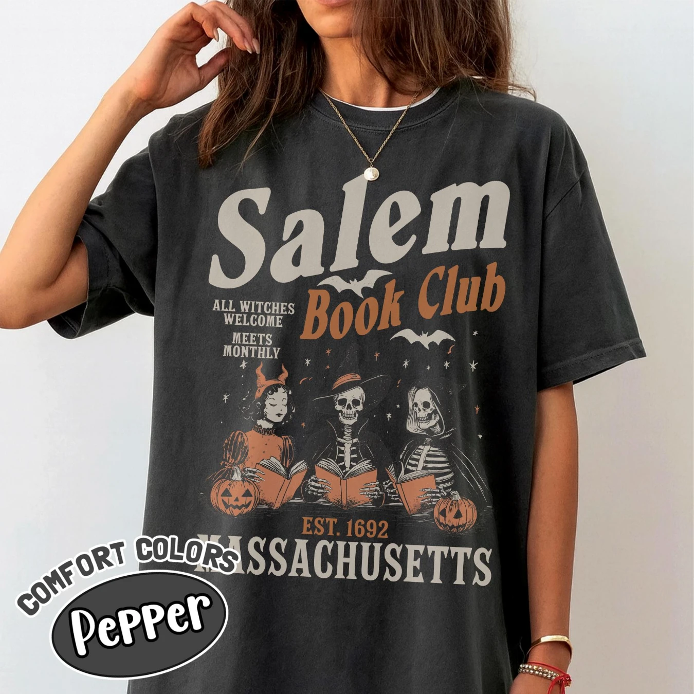 

Comfort Colors Witch Book Club Halloween Shirt, Spooky Girl Reading Shirt, Retro Halloween Tee, Witches Salem Shirt, Halloween