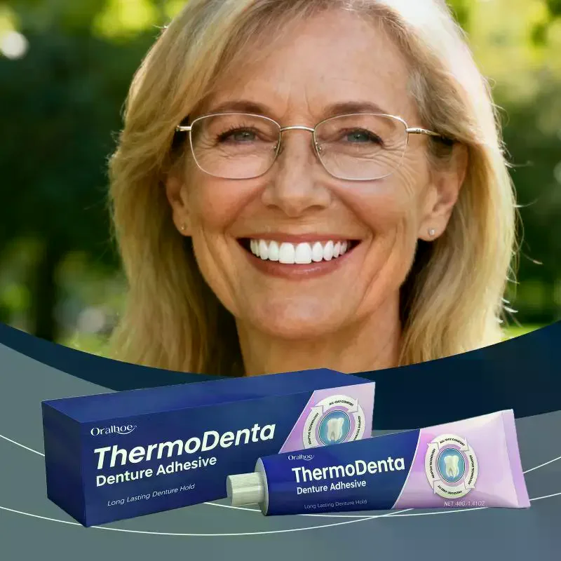 Denture Adhesive Cream - Natural Fit, Secure Hold, Comfortable Denture Fixative, Long-Lasting Seal for Upper & Lower Dentures