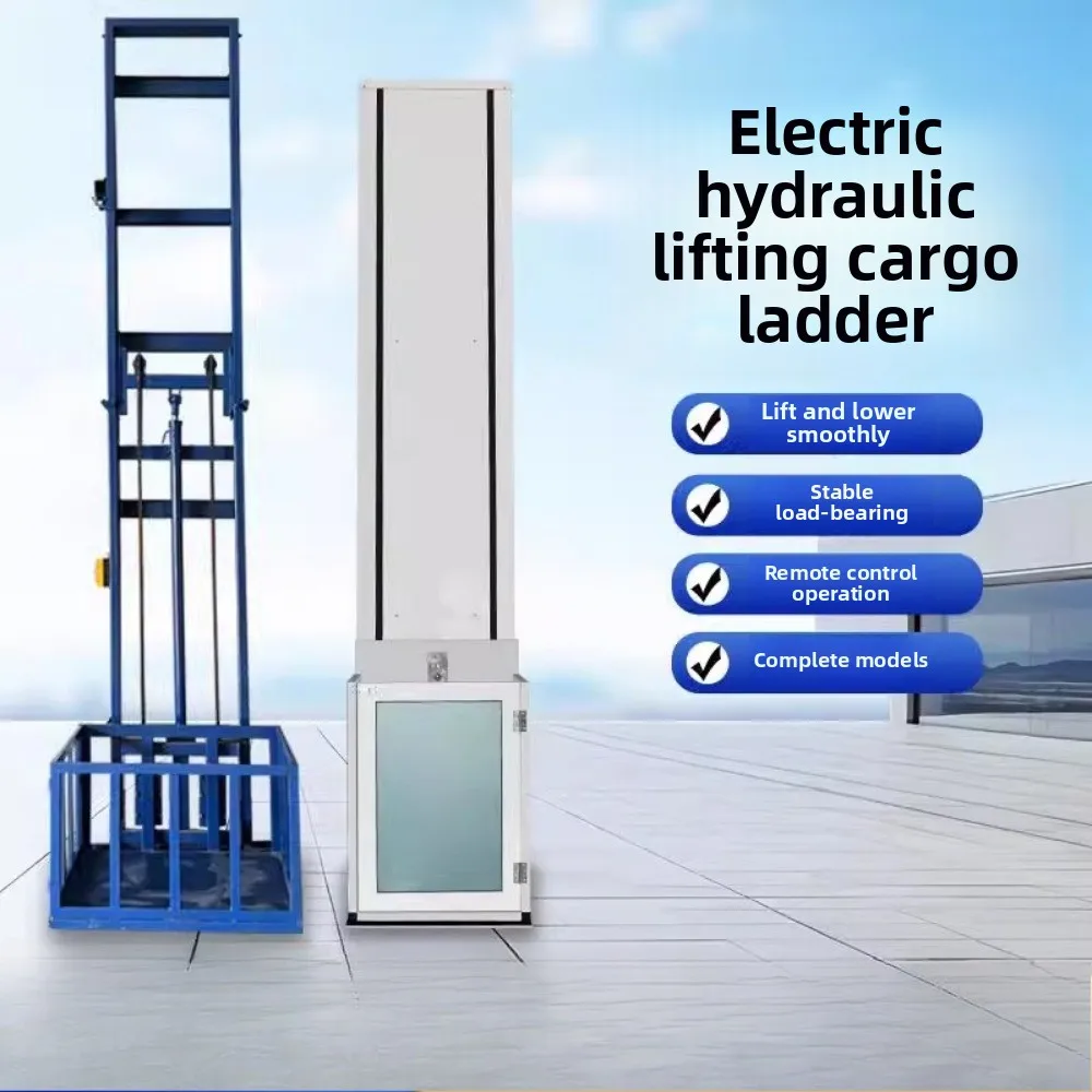 مصعد منزلي من الطابق الثاني فيلا صغيرة 2345 منزل علوي ذاتي الصنع مصعد رفع هيدروليكي مصعد شحن