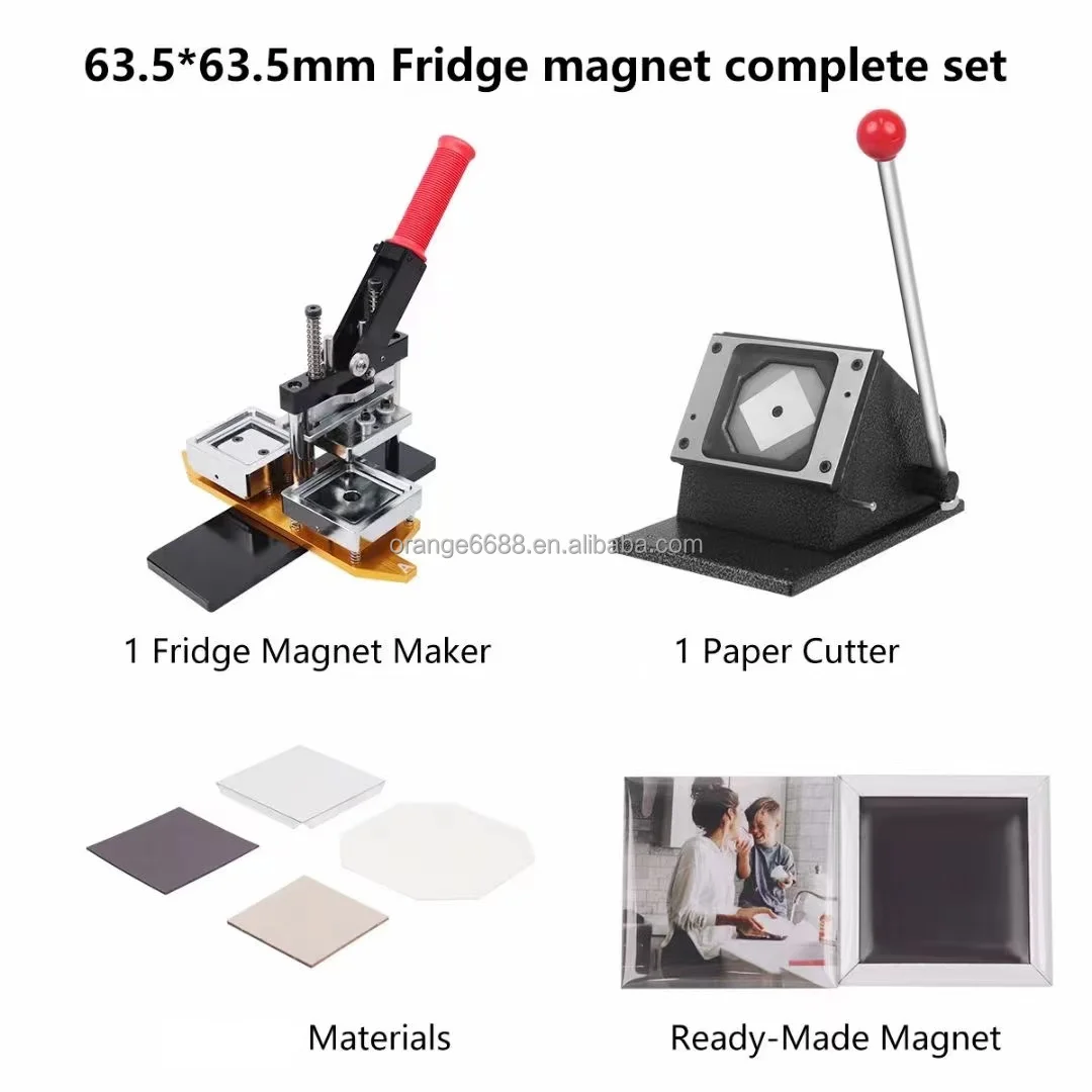 2 * 2 inch 50 * 50mm manual refrigerator magnet maker button maker kit