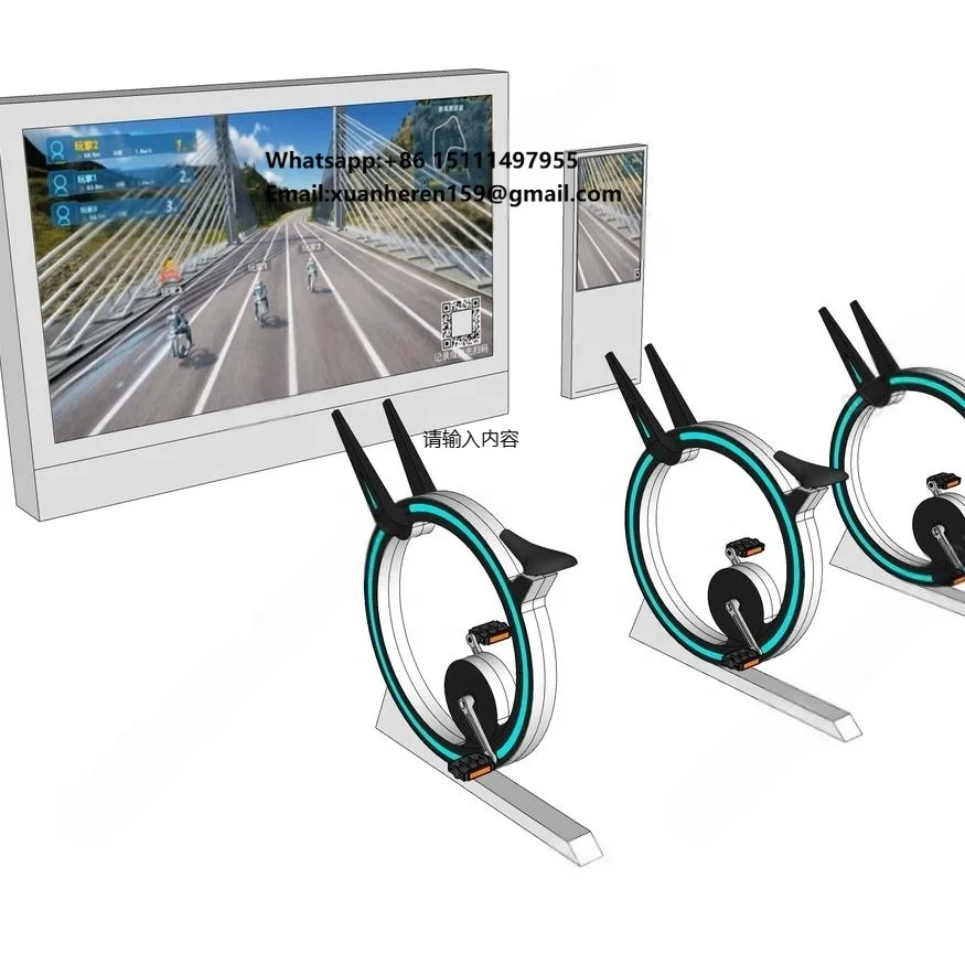 

Immersion Virtual Reality Cycling Simulator for Home Gym or Outdoor Amusement Equipment