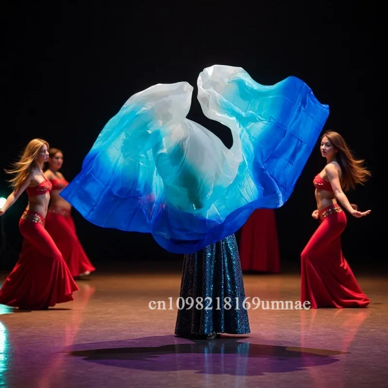 Belly Dance 100% Silk Veil 1 Belly Dance Accessory Belly Dance Veil Shawl Scarf Dance Practice Stage Performance Veil