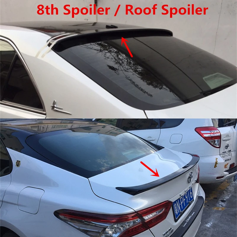 For Toyota Camry 6th 7th 8th Roof Spoiler 2006 - 2023 ABS Material Carbon Look Car Rear Trunk Windshield Wing Accessories Body