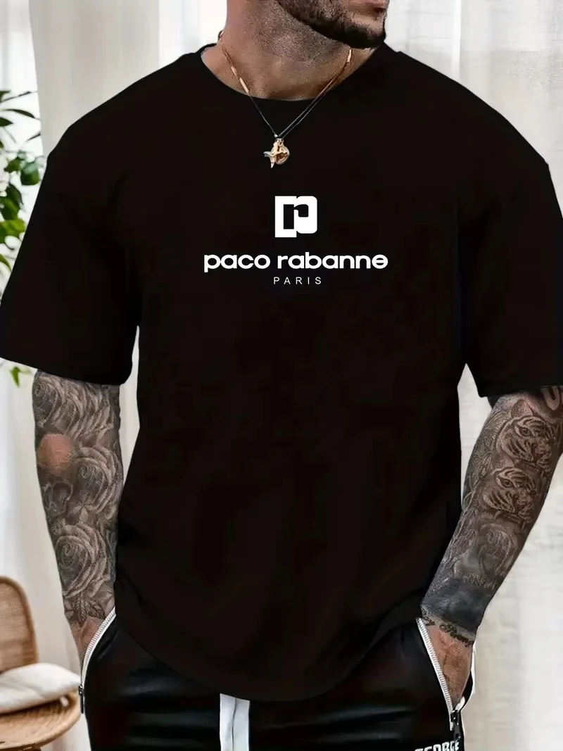 

Летняя мужская модная футболка с принтом, удобная, дышащая, повседневная, с круглым вырезом и короткими рукавами