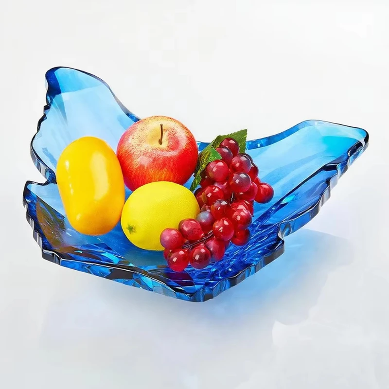 French Elegant Style Luxury Transparent Butterfly Crystal Hand Carved Durable Customizable Home Decorations