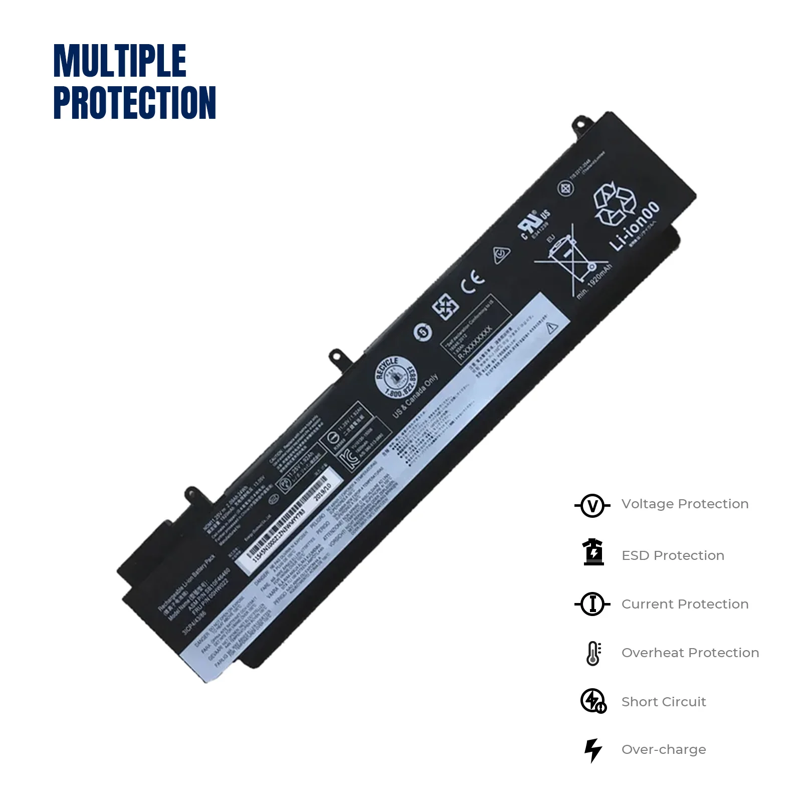 YOOFAN baterías ordenador portátil para Lenovo ThinkPad, recambio de número de pieza, T470s, 01AV405, 01AV406, 01AV408 00HW022