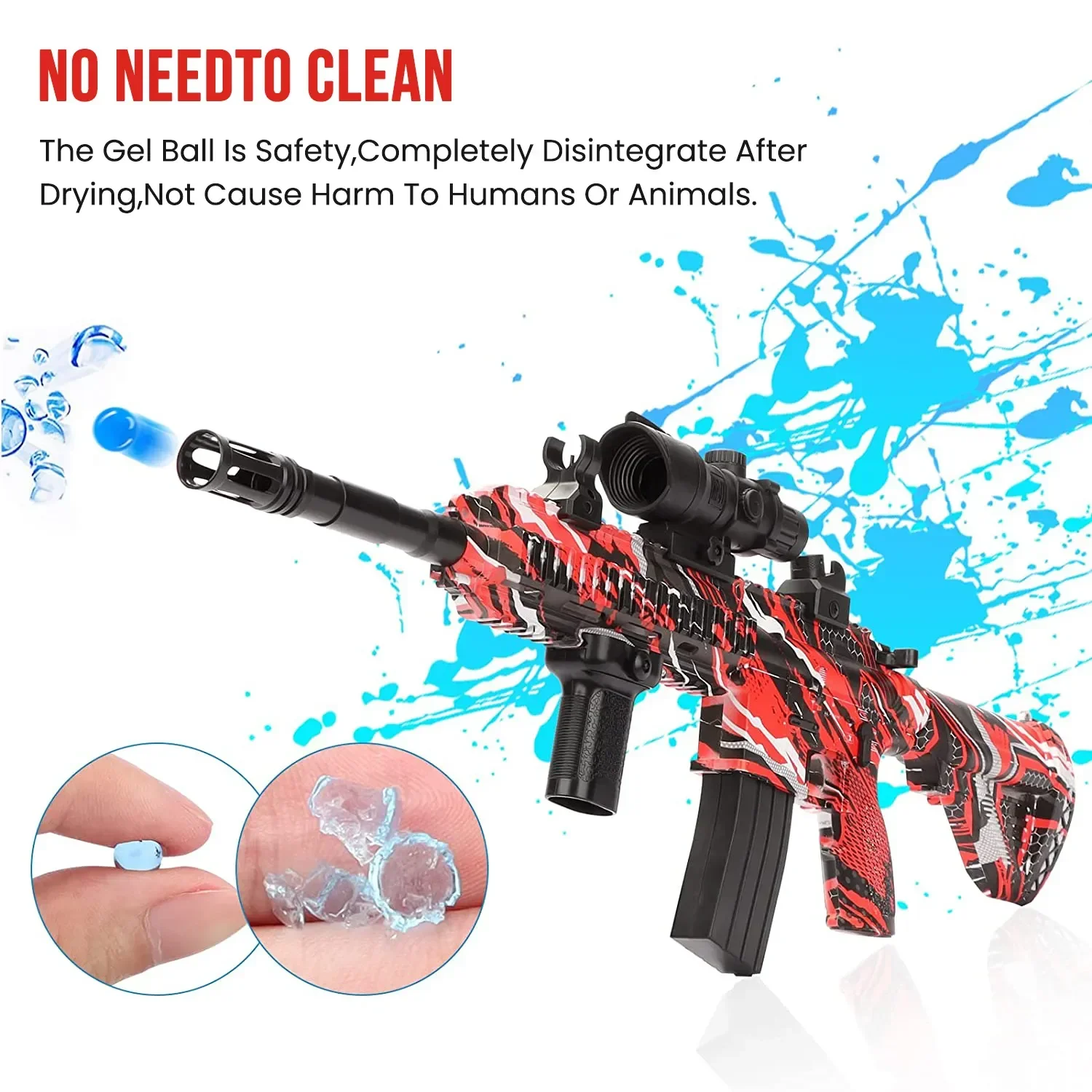 Electric Gel Balls Gun Toy Gun M416 Eco-FriendlyBall gun Automatic With 10000 Drop Goggles Outdoor Game for Children Adult Toy