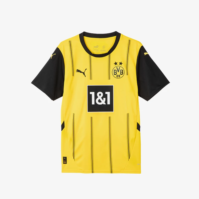 Puma genuine Dortmund home fan edition men's short sleeved football jersey 774946-01