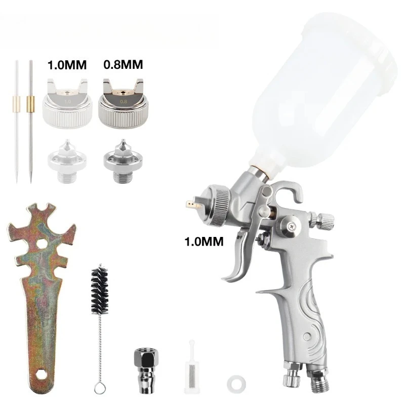 

Mini RP Spray Gun 0.8/1.0MM Nozzle High Atomization 250ML Gravity Airbrush Uniform Coating Car Painting for High-viscosity Paint