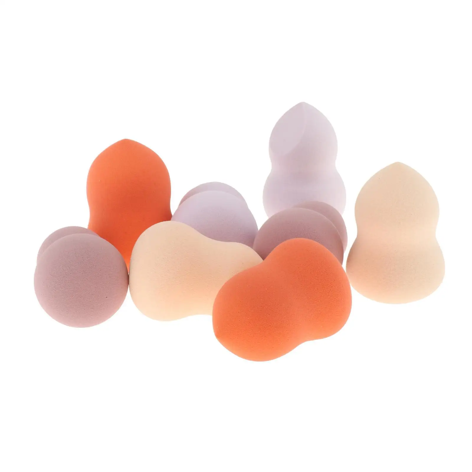 Ensemble d'éponges de maquillage, mélange de fond de teint liquide, correcteur liquide, bouffantes de cosmétiques multicolores pour tous les types de peau, 8 pièces