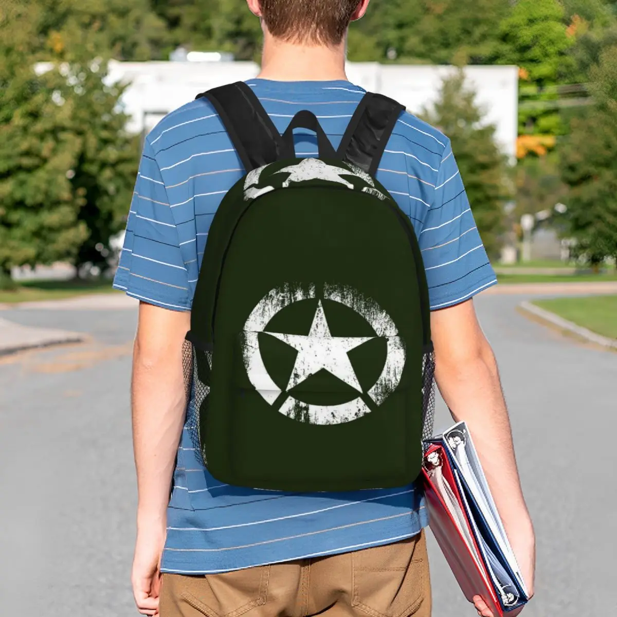 America Army Military Star Backpack Student BookBag Boys Girls School Bag Computer Shoulder Bags