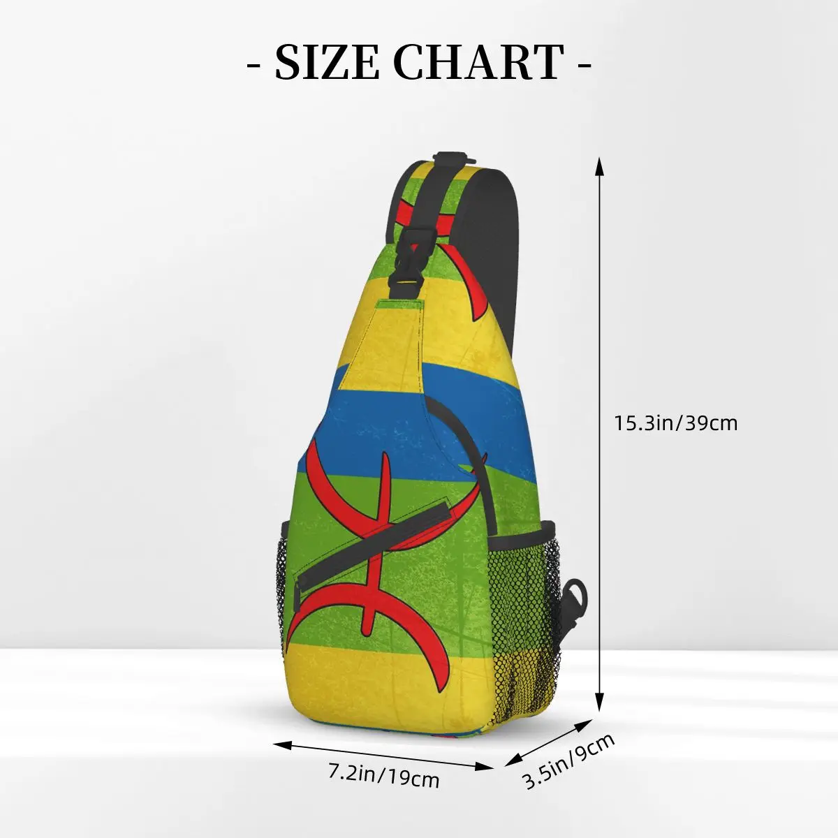 Сумки-слинги через плечо Amazigh с принтом, нагрудная сумка с флагом Бербера, рюкзак на плечо, рюкзак для пеших прогулок и занятий спортом на открытом воздухе