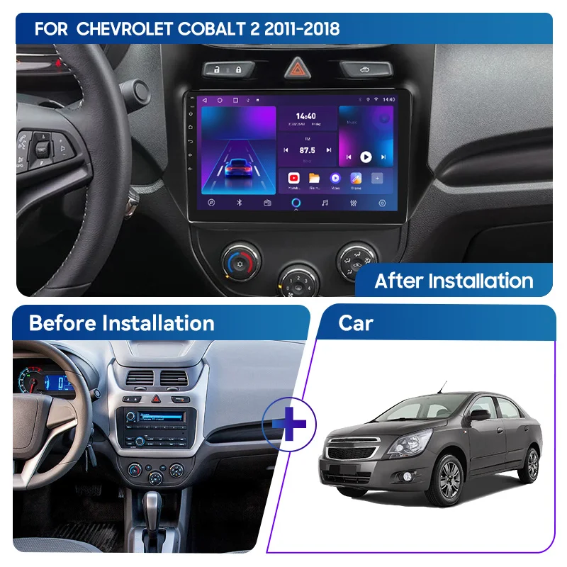 QSZN For Chevrolet Cobalt 2 2011-2018 2 din Android 12.0 Car Radio Multimedia Video Player GPS Navigation 4G Carplay head unit