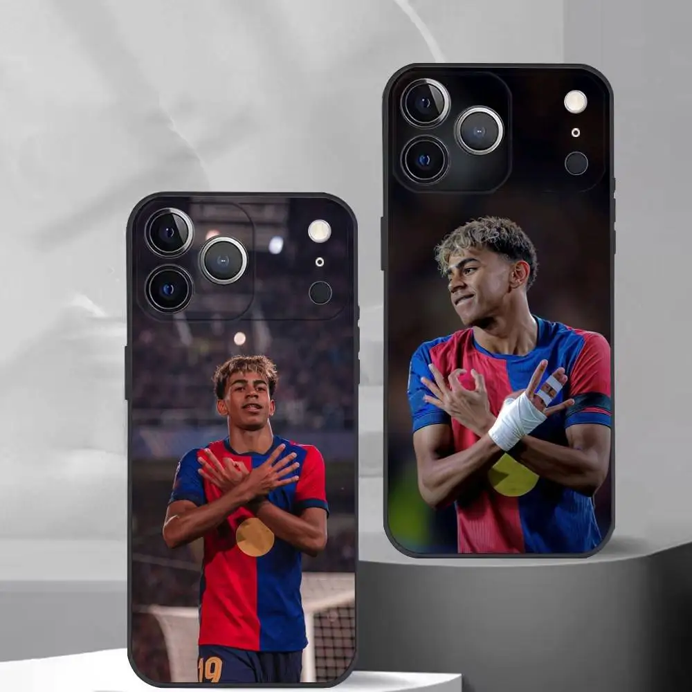 

King Y-Yamals No19 Football Phone Case For iPhone 17, 16,15,14,13,12,11 Plus,Pro Max, Others Soft Black Cover