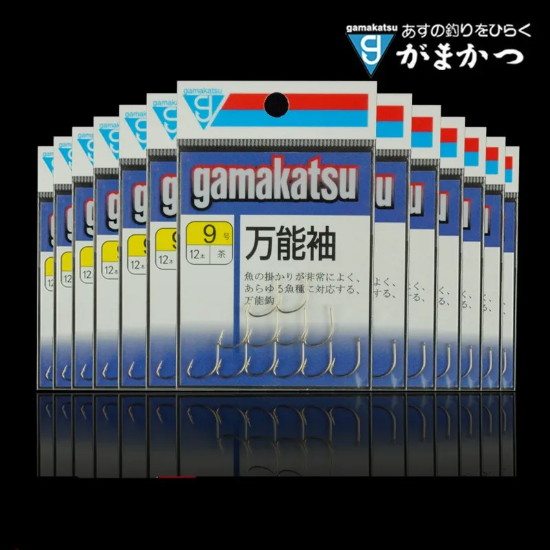 Gamakatsu Universal Sleeve Tan C1SD5 Barbed Fish Hook Thin Strip Light High Carbon Steel Size1-9#