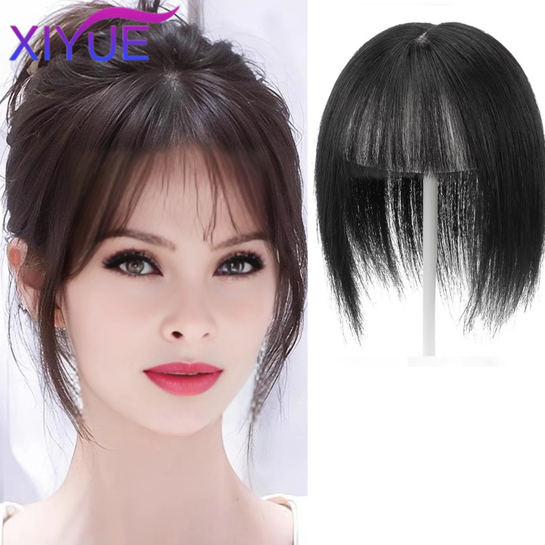 XY Synthetic Women's Wig Piece Women's Hair Piece 3D French Bangs Naturally Fluffy And Lightweight Seamlessly Covers White Hair