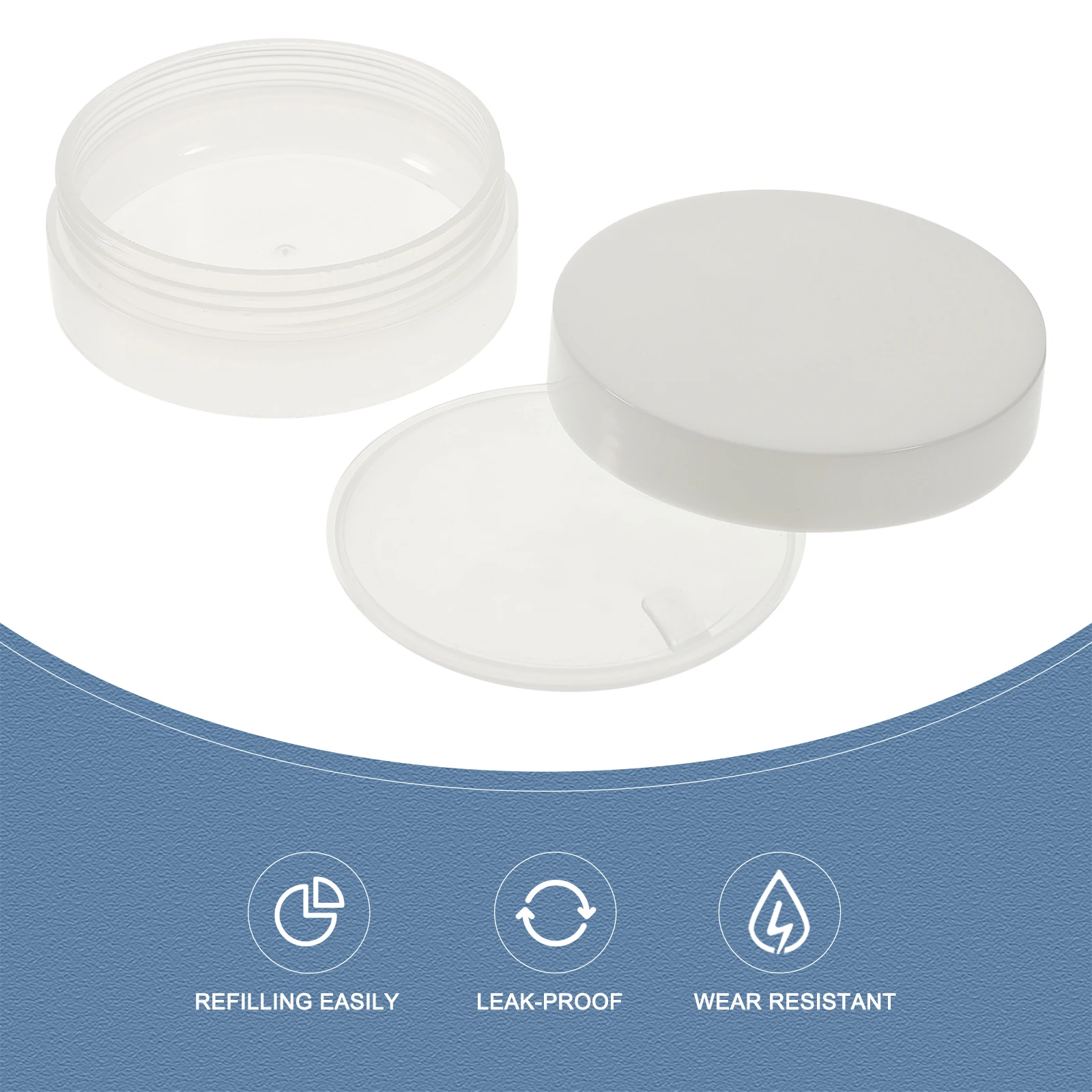 

Cream Box Travel Jar Small Container Empty Lotion Sample Jars Durable Leakproof Storage for Lipstick Pills Candies