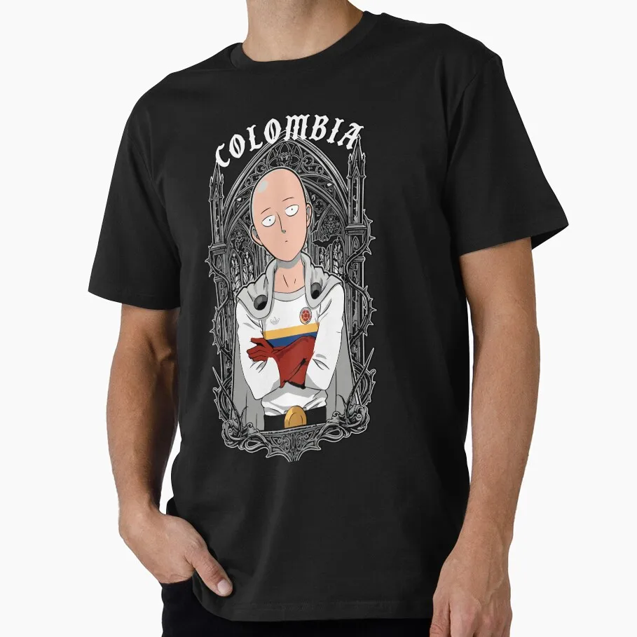 Colombian Saitama_ The One-Hit Hero Anime Gift T-shirt One Punch Man Manga Print Graphic Clothes All Size Tops S-6XL