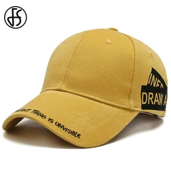 FS Stylish Yellow Men Baseball Cap Summer Outdoor Sunshade Women Hat Street Snapback Hip Hop Caps Casual Cotton Trucker Hats