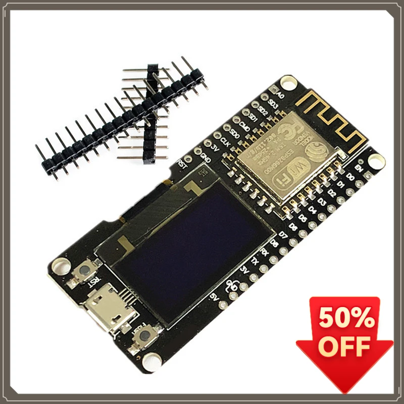 esp8266-nodemcu-wifi-開発ボード-096-インチ-oled-ディスプレイ-128x64-ssd1306-i2c-ch340g-esp-12e-iot-モジュール-arduino-用