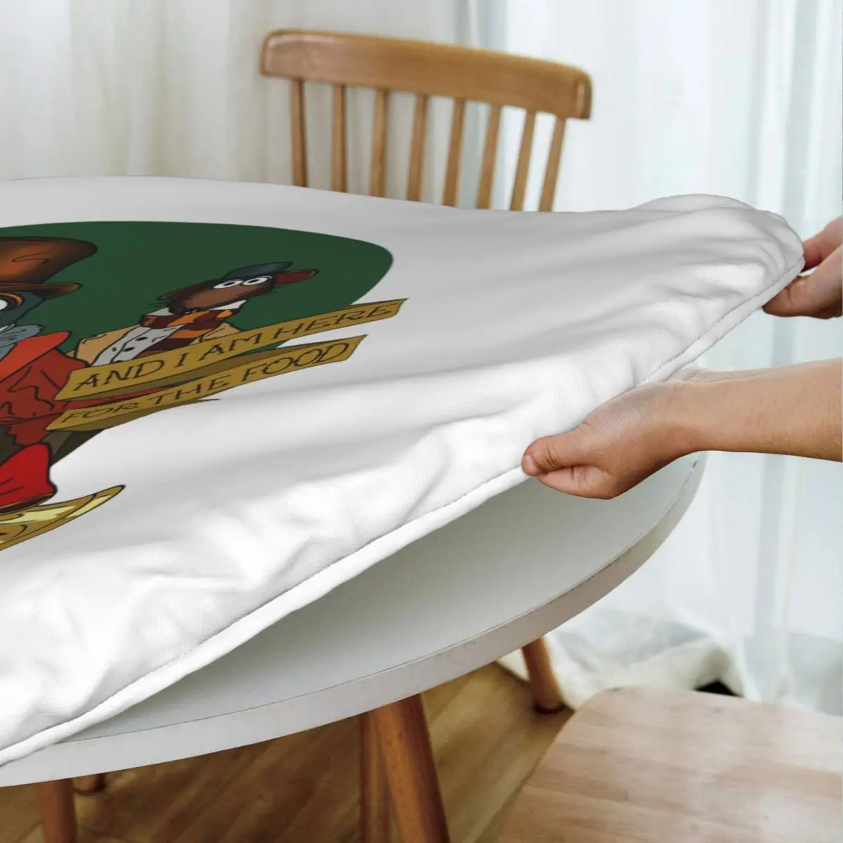 Muppet Christmas Carol Waterproof Round Tablecloth Oilproof Table Cloth for Kitchen Events Dining Table Cover