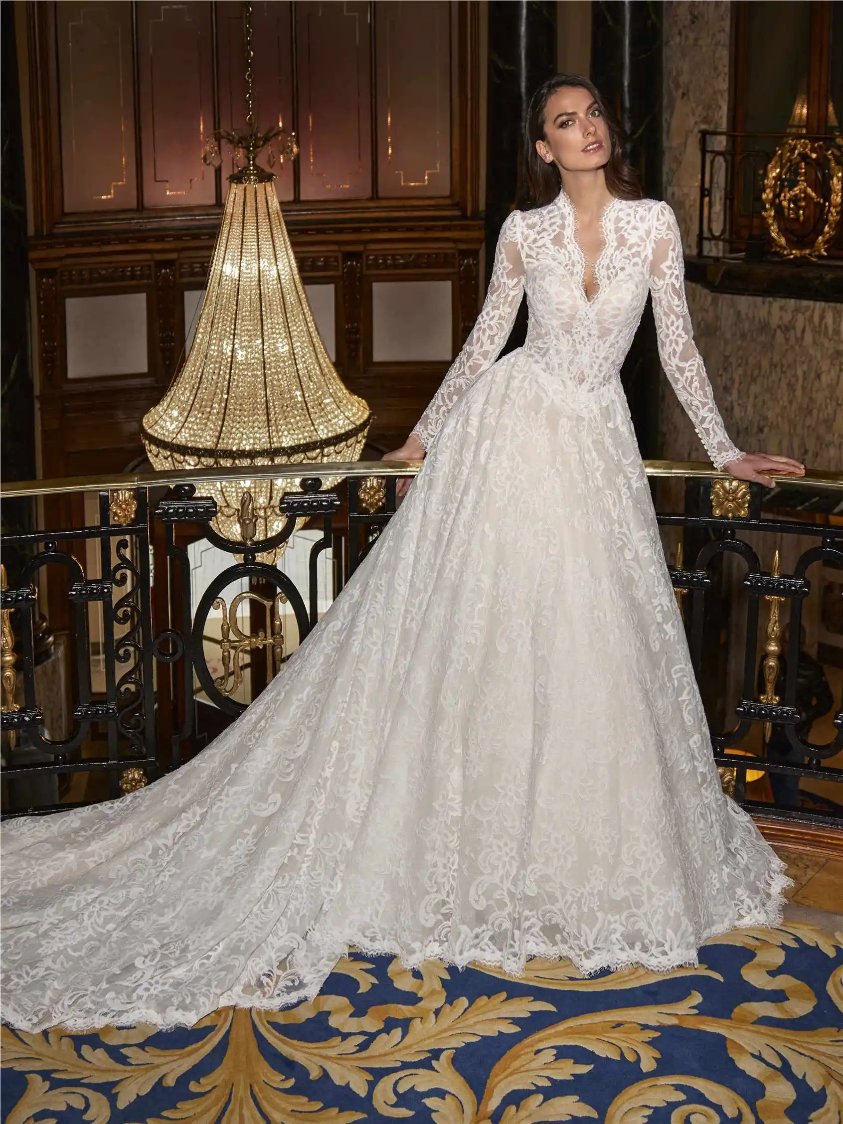 Vestido De Novia Encaje A line Wedding Dresses Vestidos Manga Larga Sencillos Blanco Elegante Boda Civil Talla Grande Bespoke